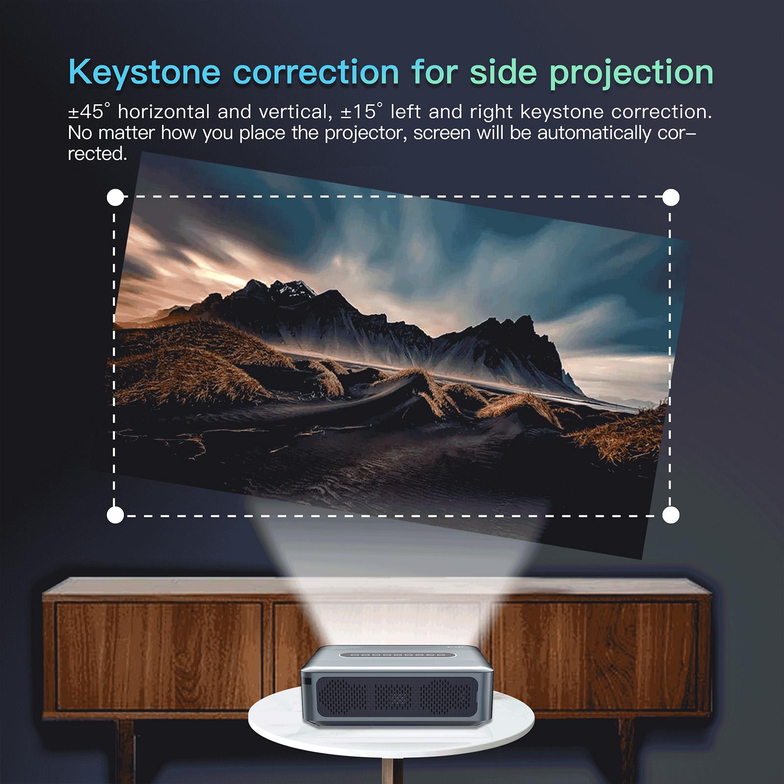 Smart Wireless Multi-Mode Remote Projector with Ultra HD 8K Screen, Dolby Digital, WiFi, Bluetooth, HDMI, USB, 1080P Full Color Media Player, Android 9.0 for Smartphones, Laptops Smart Wireless Multi-Mode Remote Projector with Ultra HD 8K Screen, Dolby Digital, WiFi, Bluetooth, HDMI, USB, 1080P Full Color Media Player, Android 9.0 for Smartphones, Laptops