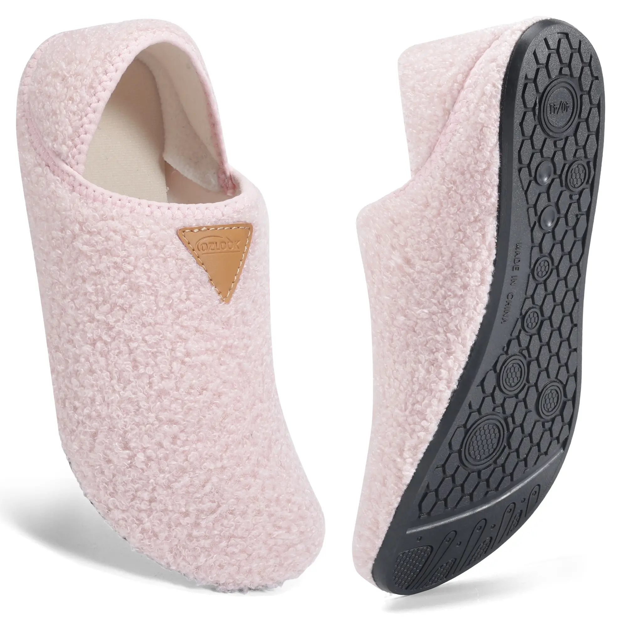 Slippers for Women Men, Mens Womens House Slippers, Fuzzy Slippers Memory Foam Warm Curly Fur Indoor