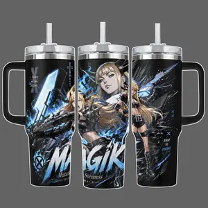 Magik Darkchild Mutant Sorceress Blue Sword Anime Comic Stainless Steel Insulated Tumbler 20oz/40oz With Straw Lid Included, 40oz Handle Option