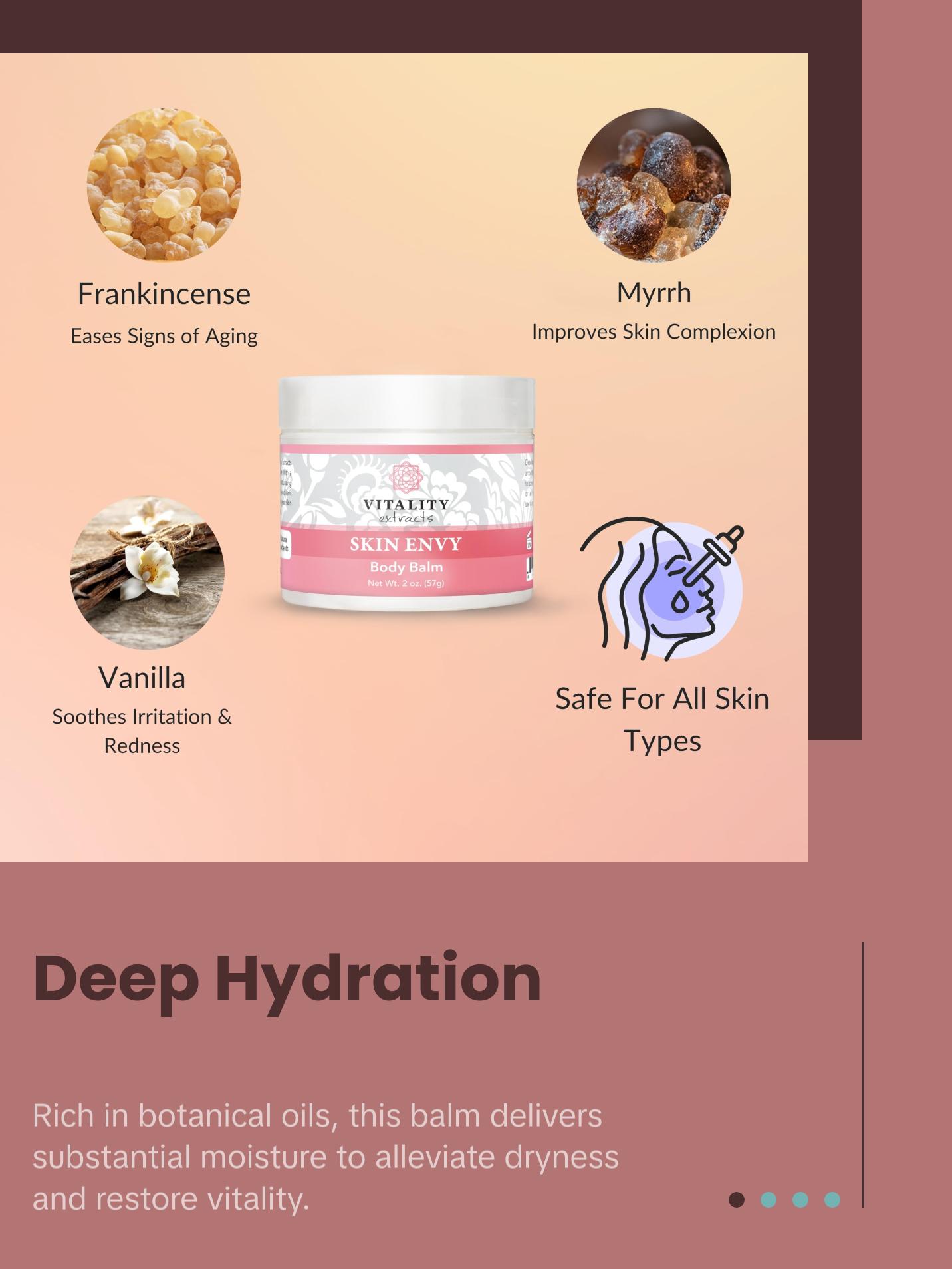 Skin Envy Balm - Natural Skin Care Treatment for Healthcare and Therapy - 100% Natural Ingredients