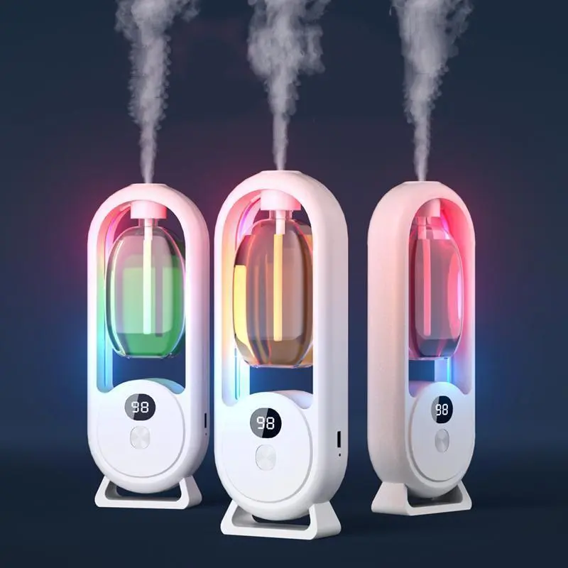 1 Set Compact ABS Plastic Automatic Rechargeable Silent Spray Scent Mist Humidifier - Desktop Room Humidifier, Water-Based Air Freshener for Office Home, Scent Humidifier