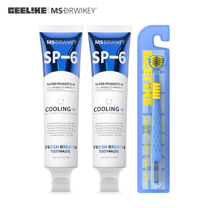 CEELIKE 3-Sided Toothbrush + 2 Toothpaste Set – 360° All-Around Cleaning, Gentle Care, Ideal for Daily Oral Care, Travel-Friendly Design, Available in Multiple Combinations.
