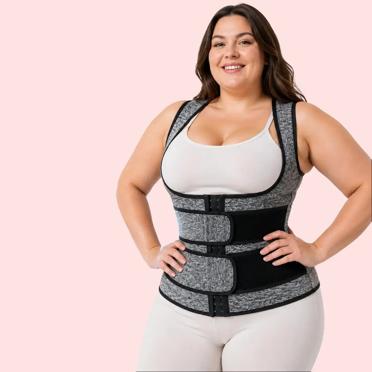 Women’s Adjustable Neoprene Vest – Plus Size Sleeveless Top for Daily Wear, Comfortable Fit with Adjustable Straps