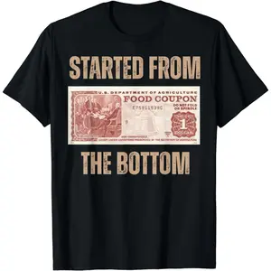 Cotton Short Sleeve Started From Food Stamp Amounts In Each State The Bottom T-Shirt For Men Women