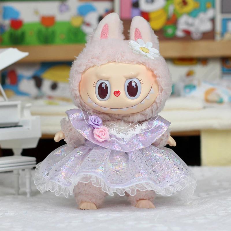 Labubu 17cm DIY Doll Making Clothes Invisible Wings Princess, Heartbeat Macaron Labubu Soft Cuddly Gift Lifelike Newborn Reborn Labubu 17cm DIY Doll Making Clothes Invisible Wings Princess, Heartbeat Macaron Labubu Soft Cuddly Gift Lifelike Newborn Reborn