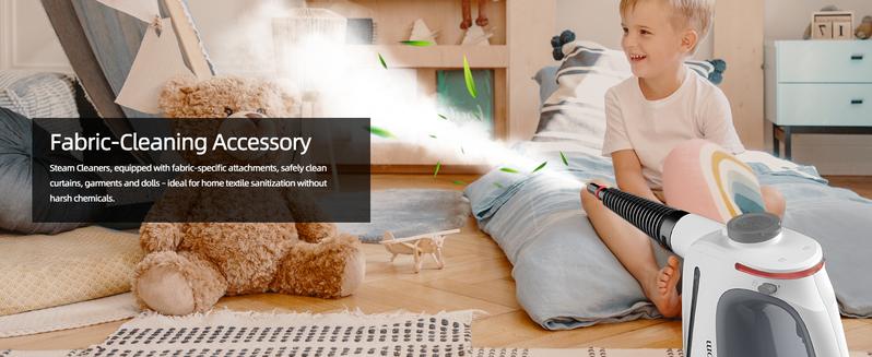 Spurgehom 550ML Large Capacity Handheld Steam Cleaner - Multi-Surface Steamer with 11-Pc Tools & Safety Lock for Efficient Cleaning of Floors, Upholstery, Car Interiors & Home Surfaces