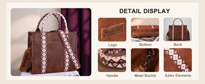 Wrangler Aztec Tote Bag for Women Boho Shoulder Purse