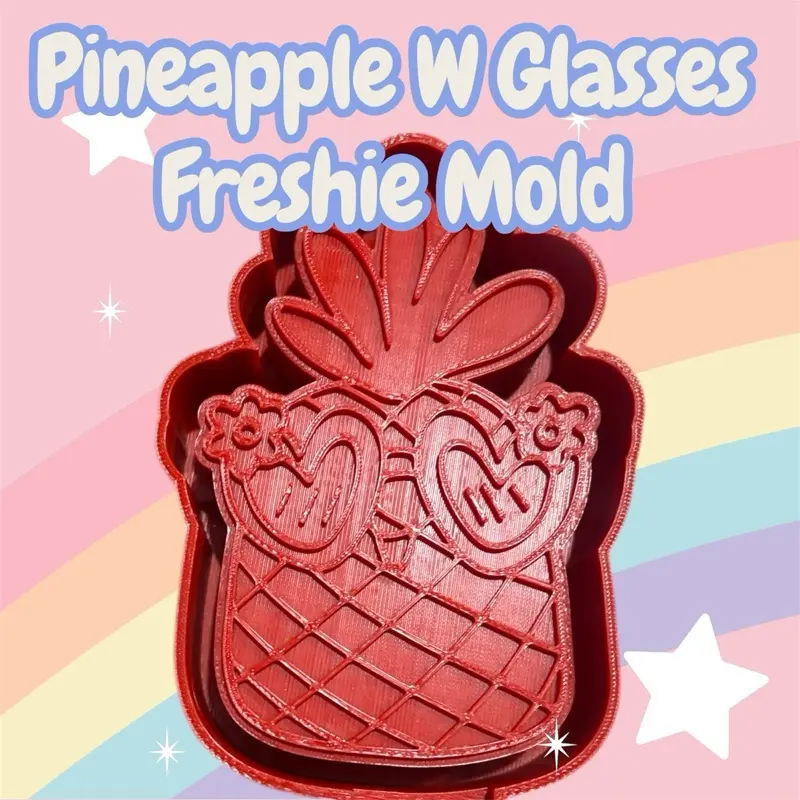 Pineapple with glasses Freshie silicone mold