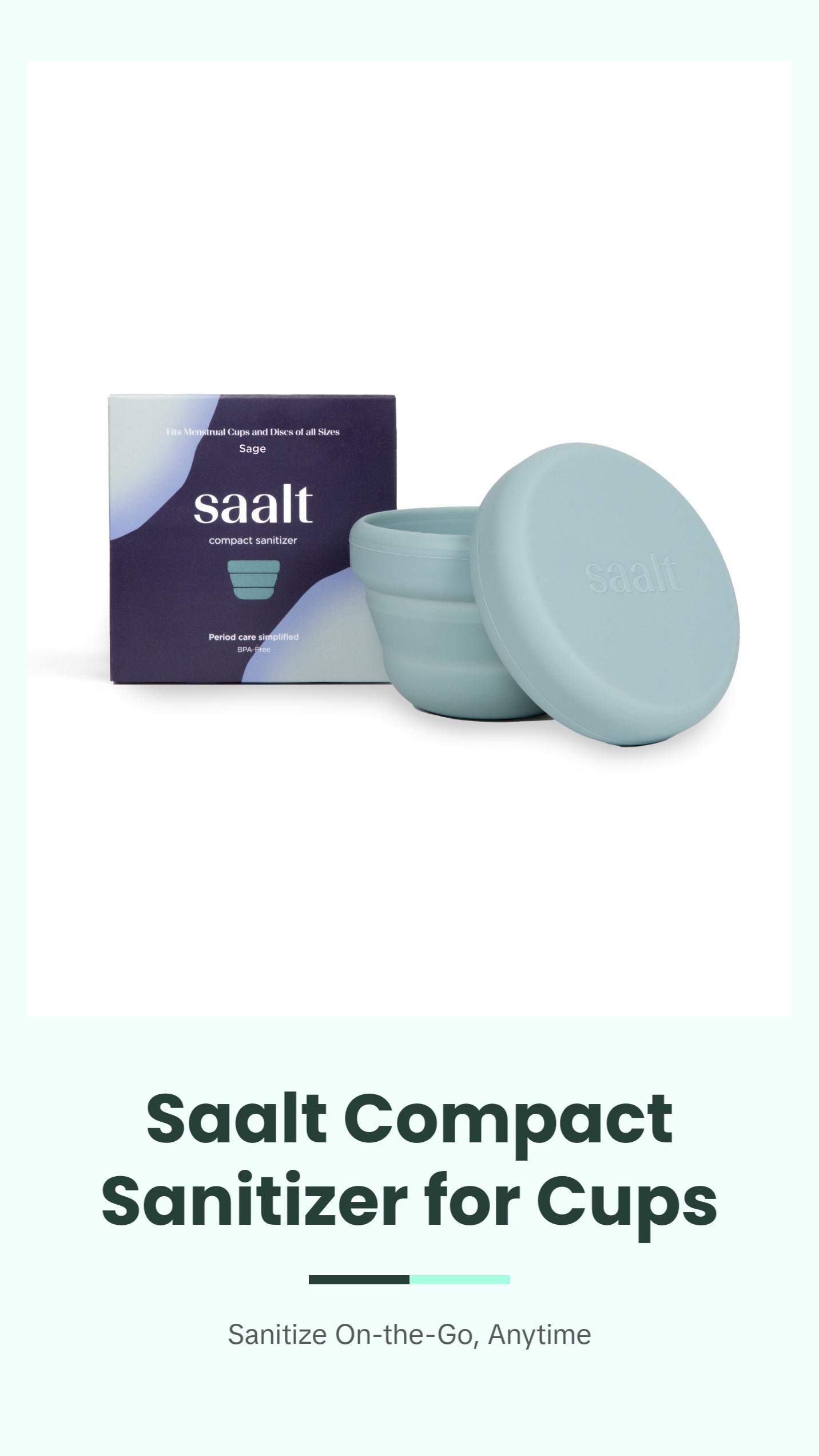 Saalt Compact Sanitizer – For Menstrual Cups and Discs