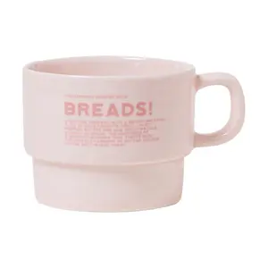 Momur Weekend Korean Strawberry Pink Mug Cup 310ml - Cute Ceramic Coffee Cup for Women