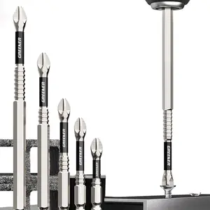 Greener K5 Impact-Resistant and Non-Slip Bit,Impact Driver Bit Set,Titanium Alloy Impact Non-Slip Cross Head,High Magnetic Screwdriver Drill Bit