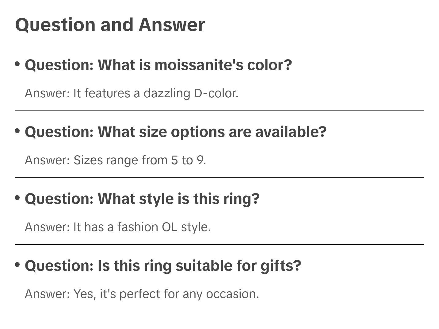 925 Sterling Silver D-color Emerald Cut Moissanite Ring