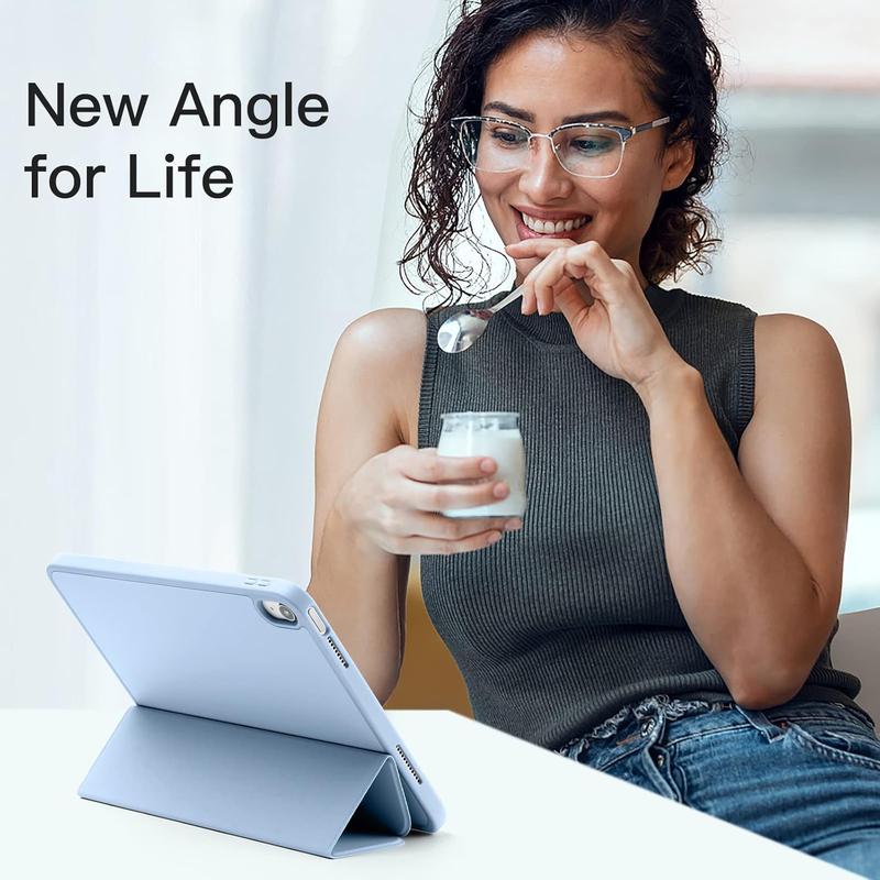 Case for iPad (A16) 11th Generation 11 Inch 2025/ iPad 10th Generation 10.9 Inch 2022 Case with Pencil Holder, Hybrid Cover with Soft TPU Back, Supports Touch ID, Auto Wake/Sleep -Black