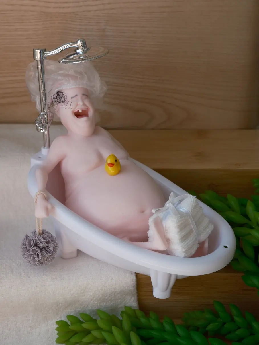 Bathtime Rene – Limited Edition - TheMugly Doll - Squishy and Deformable Funny Toy for Stress Relief! Perfect for Kids & Adults for Instant Smiles.