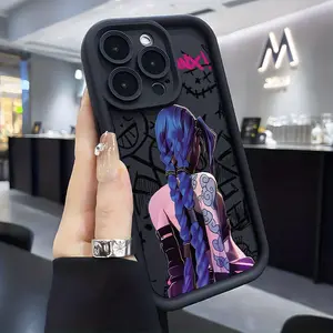 Phone Case: Fashion Game Character Jinxs Phone Case Suitable for iPhone 17 16 15 14 13 12 11 PRO MAX PLUS, AIR Mini SE and iPhone XS MAX Anti-Fall Soft TPU Back Cover, Shockproof Phone Case, Perfect Gift for Friends and Family