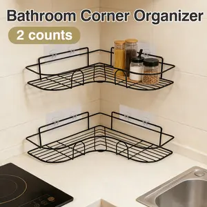 2 Counts Bathroom Corner Organizer, Keep items within reach, Organized and accessible, Convenient daily use