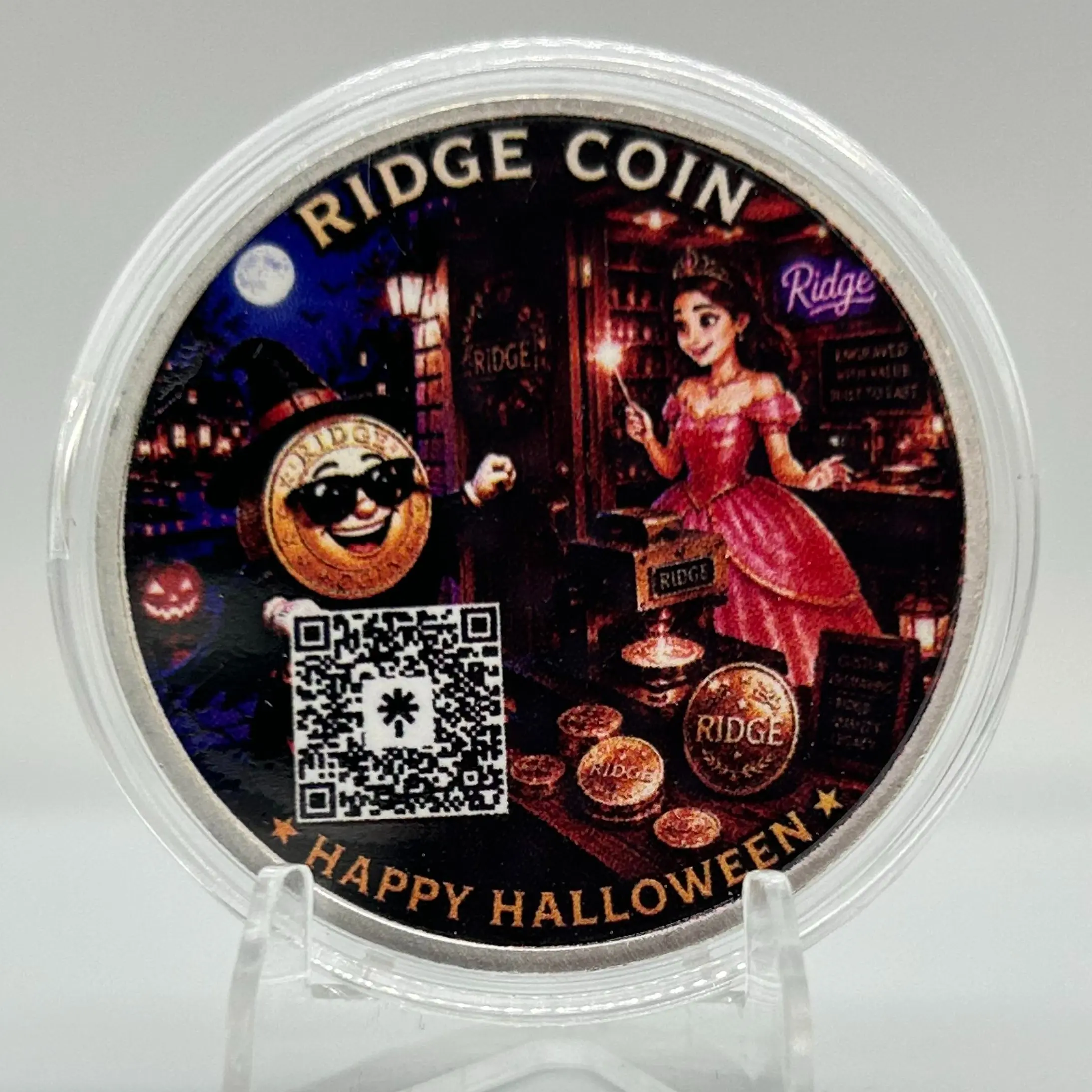 Happy Halloween, Limited edition Custom Ridge Coin 1 Oz Silver Bullion Round