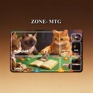 Bloomburrow Playmat- Cats Playing MTG Theme Funny Playmat – Office Accessories, Gaming Room Essential, Desk Decorations, Work Supllies, Gift for Her/Him – FASTSHIPPING