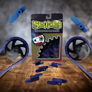 Insane Chains Blue Chain Caps Classic Cool Tool-Free Installation Universal Fit for All Ages Single-Speed Bike Accessories