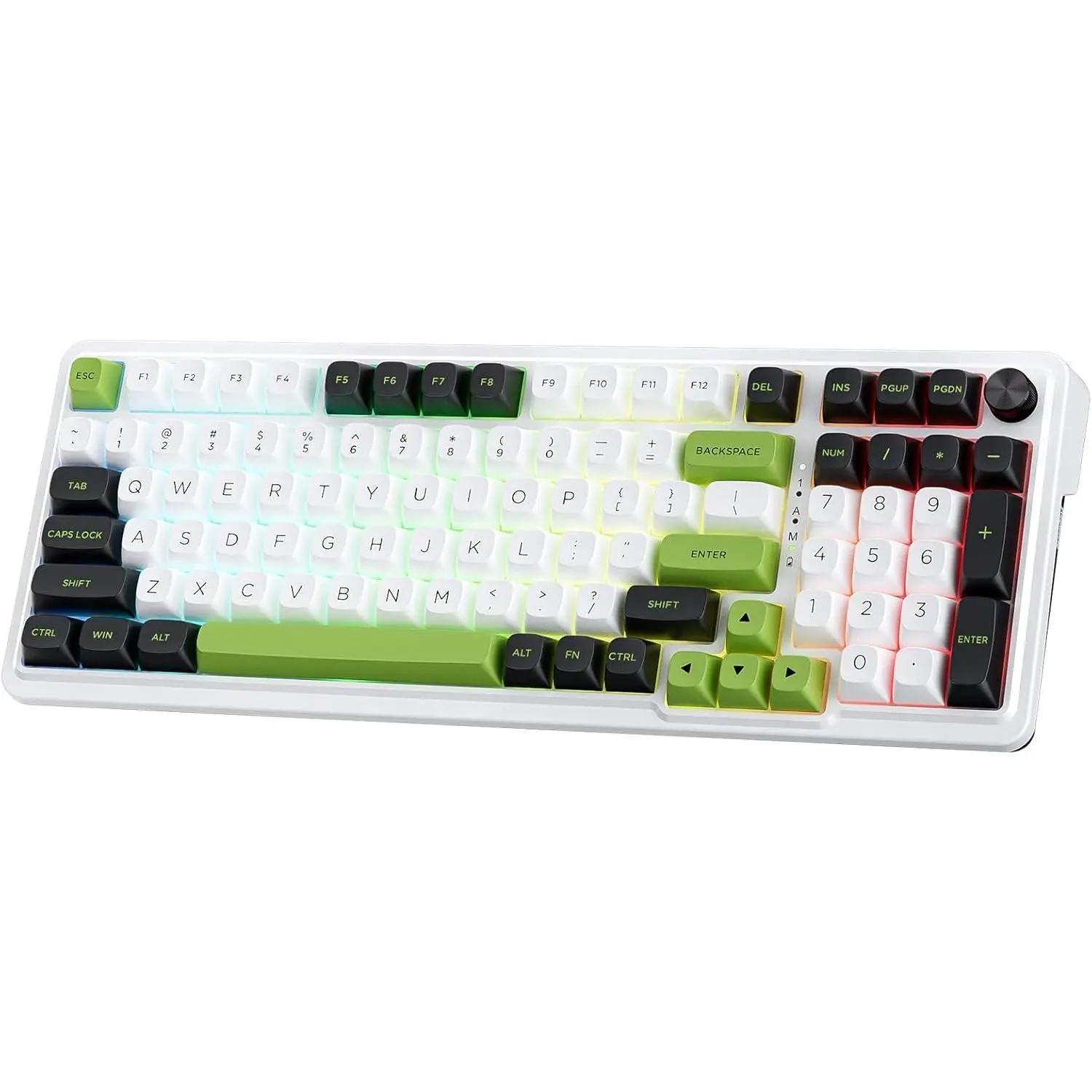 Redragon K686 PRO 98 Keys Wireless Gasket RGB Gaming Keyboard, 3-Mode PBT Mechanical Keyboard w/Hot-Swap Socket, Dedicated Knob Control & 5-Layer Noise Dampening, Custom Linear Switch,back to school,back to school haul