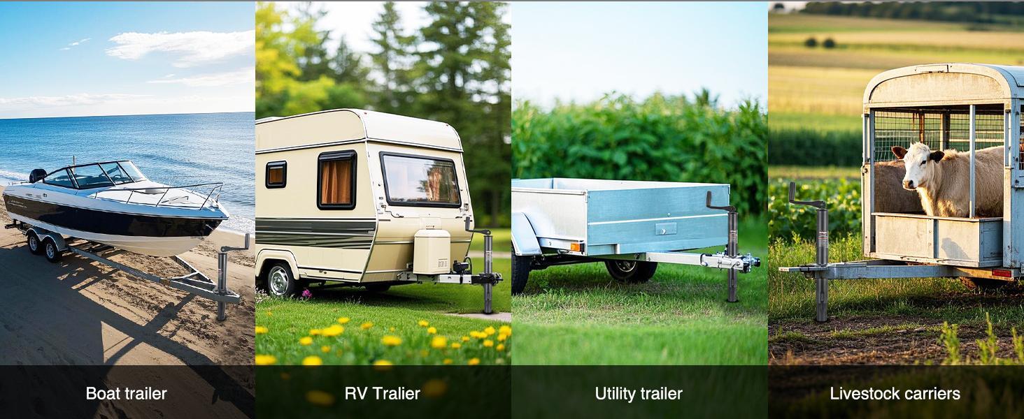 Nilight A-Frame Trailer Jack 5000 lbs Capacity 15" Vertical Travel Heavy Duty Trailers Tongue Jack with Top Wind Handle Alloy Steel Utility Trailer RV Jack Stand for Trailers RV Boat Camper Matt Black dealsforyoudays