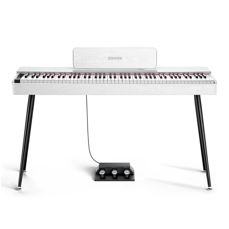onner OURA S100 Home Digital Piano with 88 Key Graded Hammer Weighted Keyboard for Beginner, Boasts Bluetooth, 3 Original MIDI Demos, Local Off Function, 2 * 10 W, USB-MIDI, Piano Three Pedal, Black