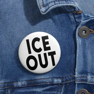 Ice Out Pin, Celebs Ice Out, Abolish ICE Pin Button, Immigrant Rights, Minnesota Ice, Portland Ice, Anti Ice Movement