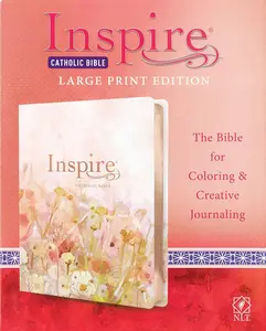 Inspire Catholic Bible NLT Large Print (LeatherLike, Multicolor) The Bible for Coloring & Creative Journaling Imitation Leather – Large Print