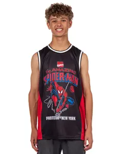 Marvel Spider-Man Basketball Jersey Men's Protector of New York Athletic Gym Tank Top