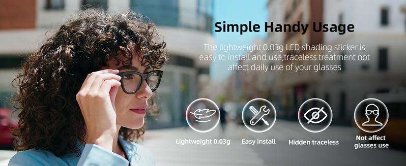 LED Light Blocking Stickers Compatible with Ray Ban Meta Wayfarer/Skyler/Headliner and Oakley Meta HSTN Smart AI Glasses Accessories, Low-Tack Restickable Blackout Light Covers Sticker(12-20-24Pcs)