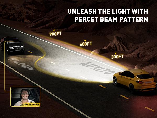 1998-2018 Toyota Camry AUXITO LED Headlight Bulbs, 9005 High Beam & 9006 Low Beam (1998-2006), 9005 High Beam & H11 Low Beam (2007-2018), 30000LM 6500K Cool White, Anti-glare,CANBUS Ready,No error,No Flickering, Plug and Play