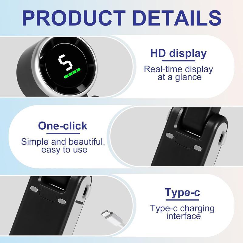 Portable Handheld Turbo Fan, 3 Gear Wind,4000mAh Battery Operated, Up to 10 Working Hours, 3 IN 1 Hand Fan Rechargeable with Air Turbo Tech Cooling Fan for Outdoor Activities, Travel, Working for