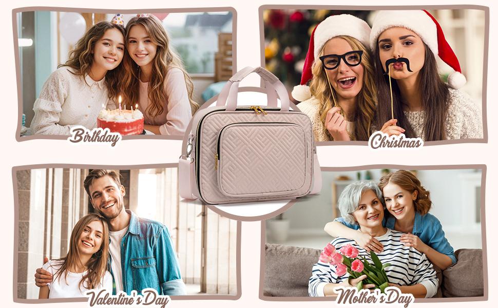 Floe Bible Cover for Women, Large Bible Bag with Shoulder Strap, Book Carrying Case, 12 Highlighters, 5 Gel Pens, 75 Tabs, Bible Study Journaling Kit, Easter  Christian Valentine Gifts for Women