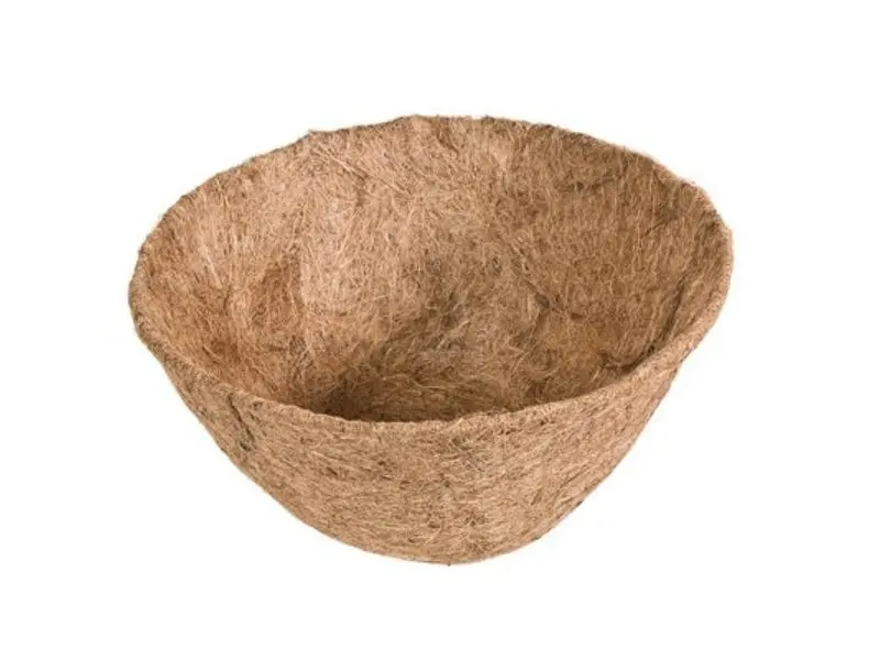 Panacea Products 259383 7x10 in Round Shape Coconut Fiber Planter Liner, Supports Plants for Garden Plant Care