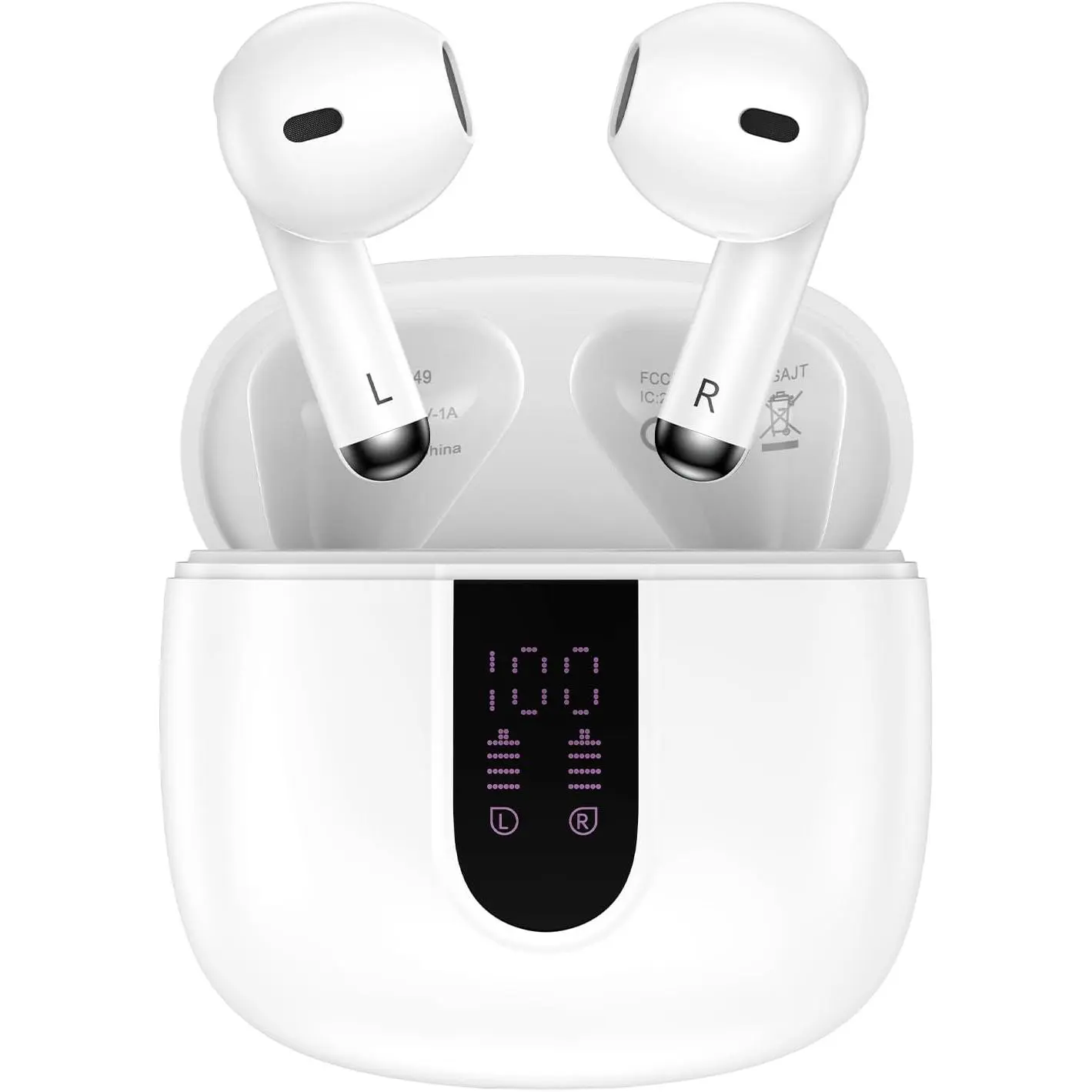 for iPhone 17e 17 Pro Max Air, Earbuds Wireless Earphones Bluetooth Headphones Wire Less Blue Tooth Ear Buds Headset Ear Phones for iPhone 16e, 16, 16 Pro, 16 Plus, 15 14 13 12 11 Mini SE XR XS 8 7