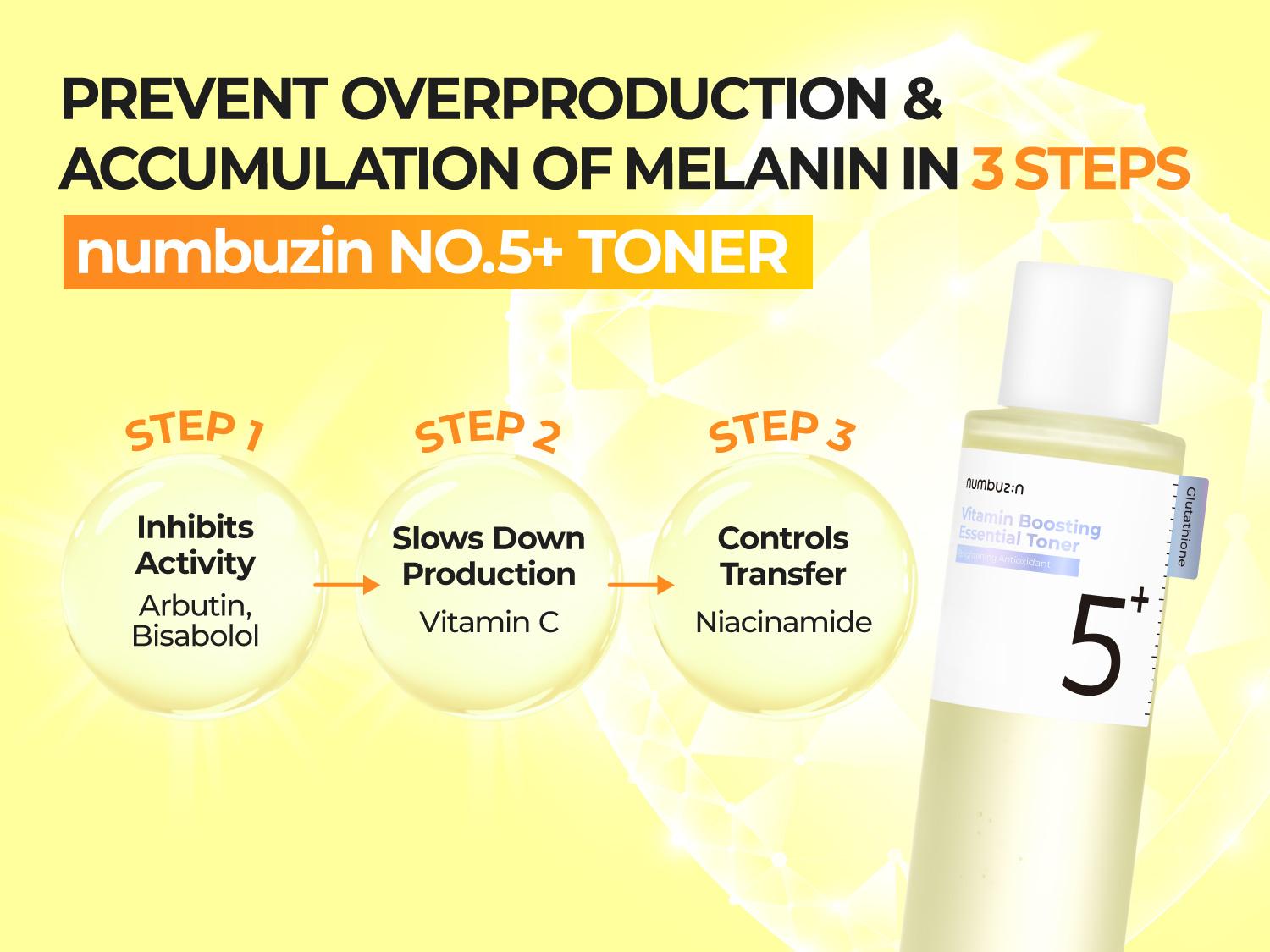 [numbuzin official shop] No.5 Toner | Vitamin Boosting Essential Toner | Improves Hyperpigmentation and Uneven Skin Tone | 6.76 fl. oz.