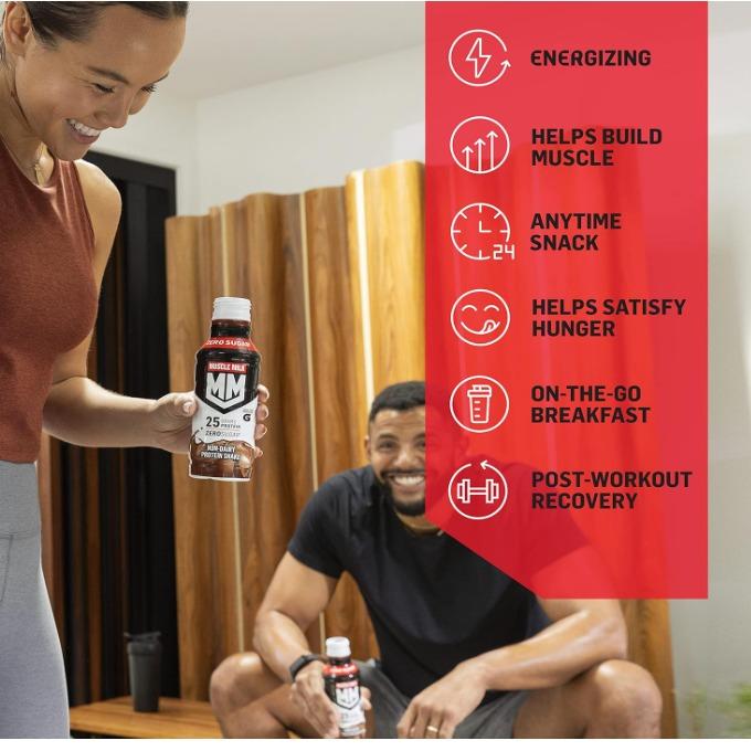 Genuine Protein Shake, Chocolate, 25g Protein, 11.16 Fl Oz (Pack of 12), Packaging May Vary