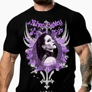 Adult  Rhea Ripley T-Shirt Wrestling Tee, Sports Shirt WWE Workout T-shirt Men Gifts Graphic Tees, Classic Green Unisex Crewneck Short Sleeve, Superstar, Champion 4