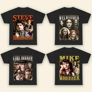 Mike Wheeler Steve Max Will Vecna Shirt Stranger Thing Shirt Graphic Tee Crewneck Unisex for Women Men