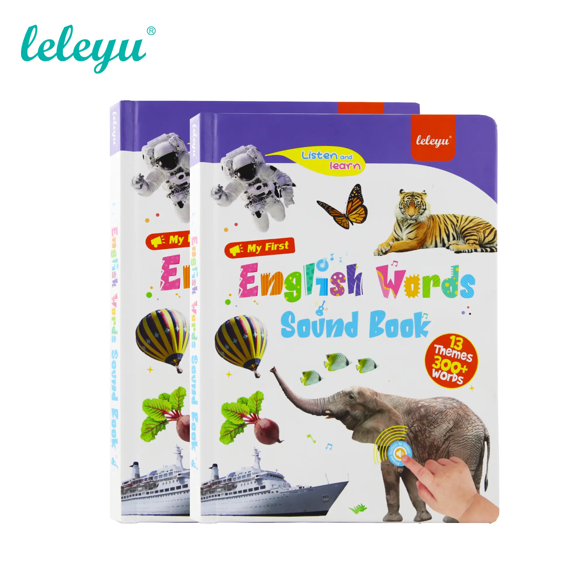 1-6 Years Old Kids' English Learning Device, Perfect Vocabulary Flashcards with 300+ Speech Contents, Kid Books & Toddler Learning Books, 13-Topic Interactive Early Education Toy, Multilingual Language Tool, Great Gift Choice, English Speech Book With Ove