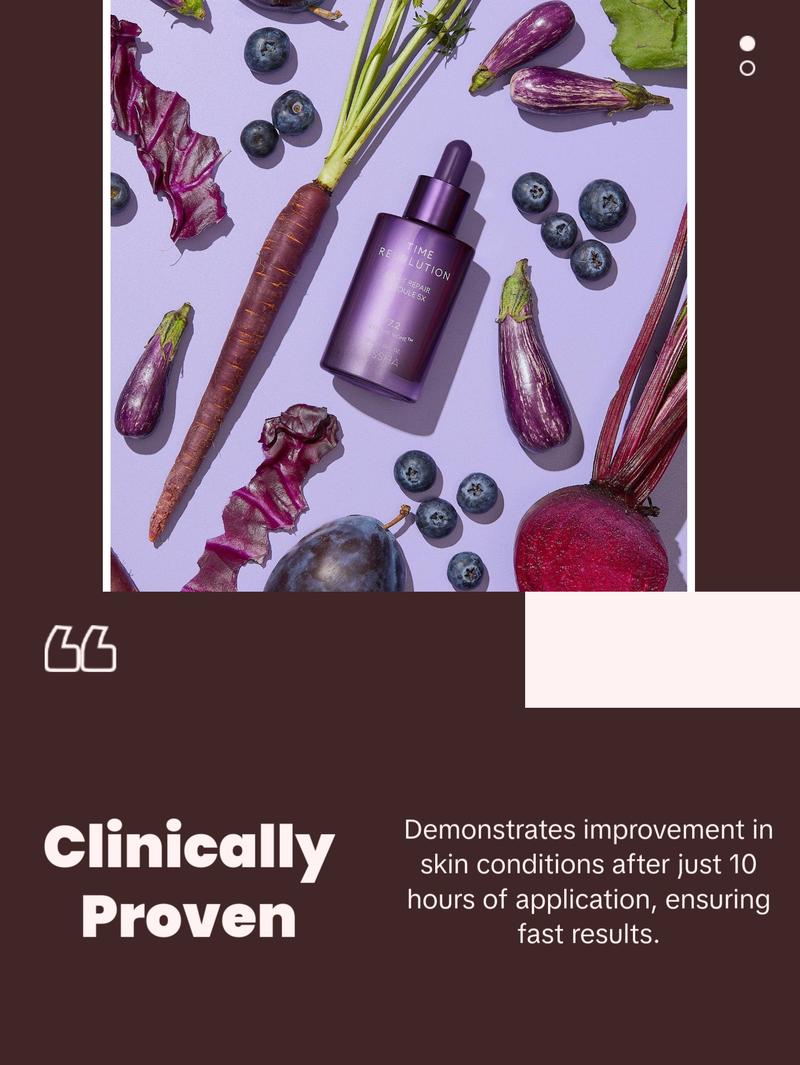 [MISSHA Official] Time Revolution Night Repair Ampoule 5X - Overnight Anti-Aging Probiotic Serum