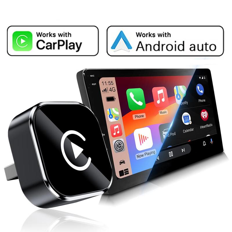 【YURNLV】New 2026 Wireless CarPlay Adapter, iPhone/Android Friendly, No Delay Connection & Hands-Free Calls