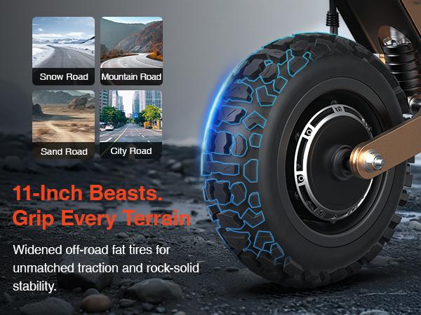 LEOOUT scooter new year Sales T85, 53MPH Top Speed, 60 Mi Max Range, 6000W Peak Motor, Smart Unlock Dashboard, Dual Suspension & Braking System, Dual Charging Ports, 11" Anti-Slip Tires