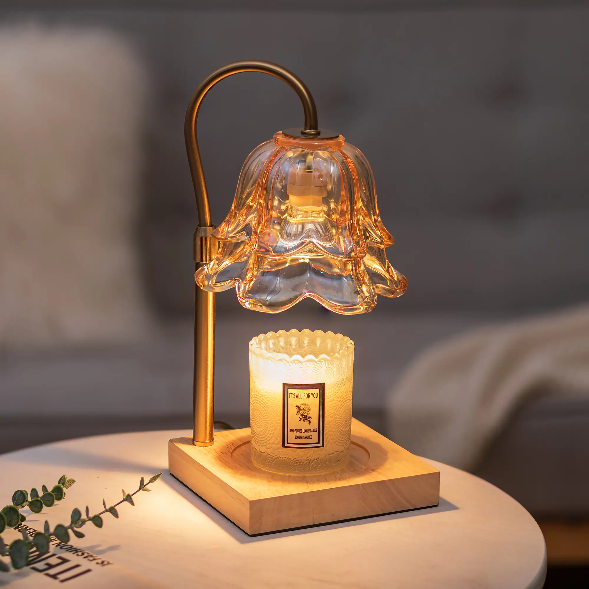 Candle Warmer Lamp, Height Adjustable with Timer, 2 Bulbs Included, Flameless Fragrance Lamp for Home Bedroom Decor, Ideal Gift for Mom Birthday