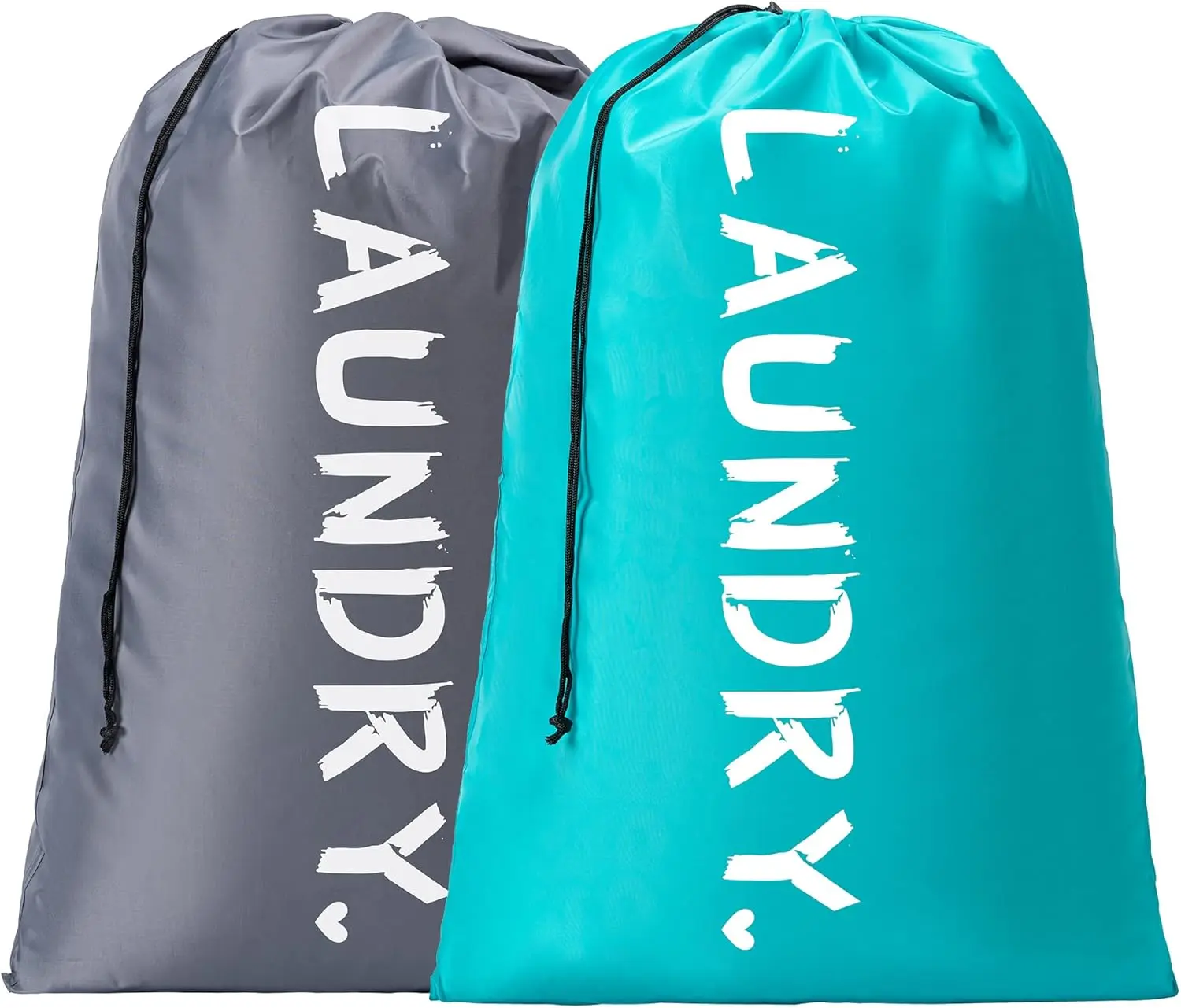2-Pack XL Durable Nylon Breathable Washing Bags - Drawstring Laundry Organiser with 24"x36" Large Capacity, Machine-Washable Home Supplies Accessory for Efficiency & Travel Convenience, Laundry Organization