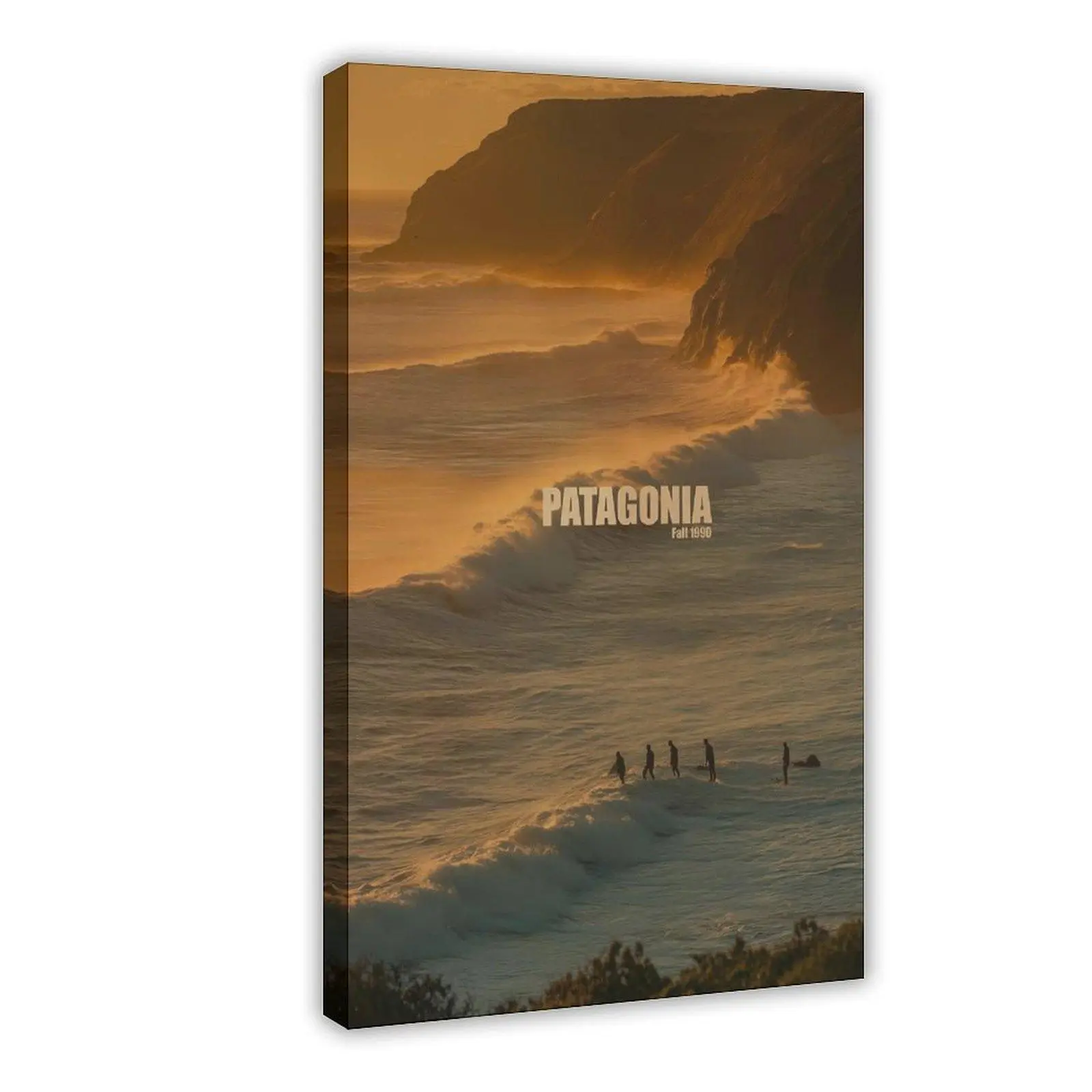 Patagonia Surf Adventure Poster, Retro Surfer Wall Art, Coastal Wave Print, Outdoor Nature Poster, Vintage Surf Decor for Ocean Lovers