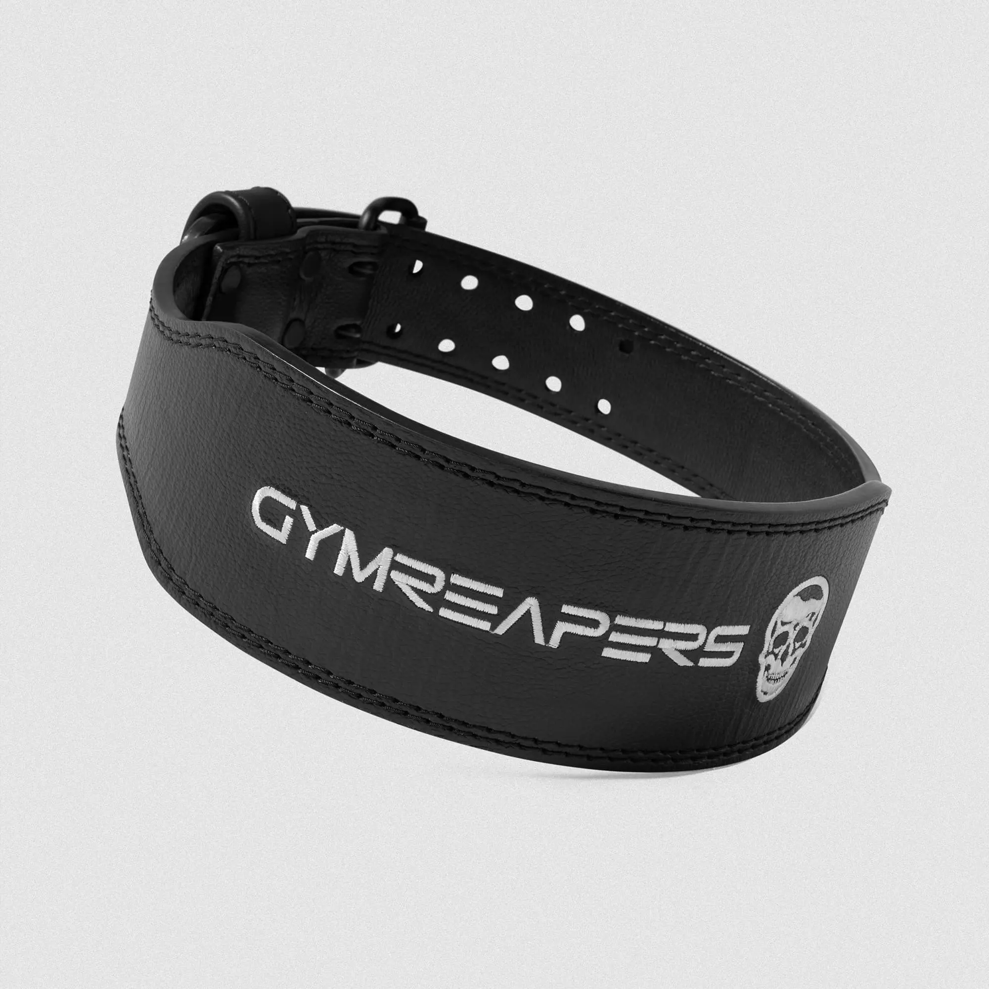 GymReapers Leather Weightlifting Belt for Core Support and Durability