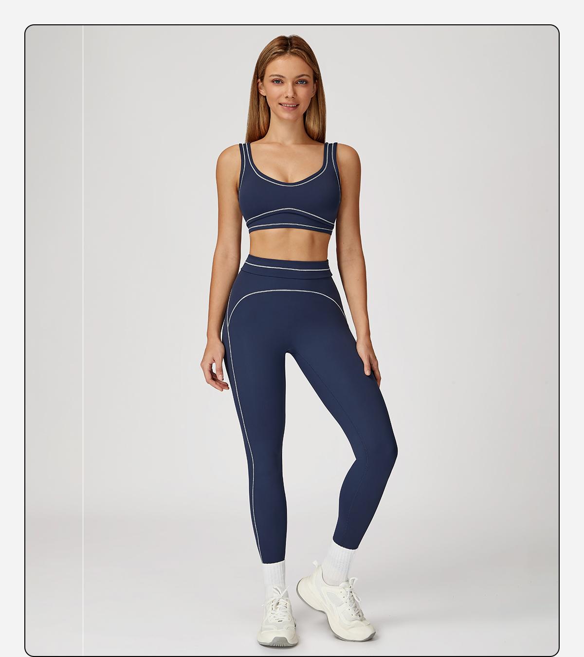 MFVIM Women's Two-Piece Sports Set, Comfortable Activewear for Fitness and Gym, Athletic Clothing for Everyday Use Summer Sportswear Yoga Bottoms Sporty Casual Seamless SpringStatements