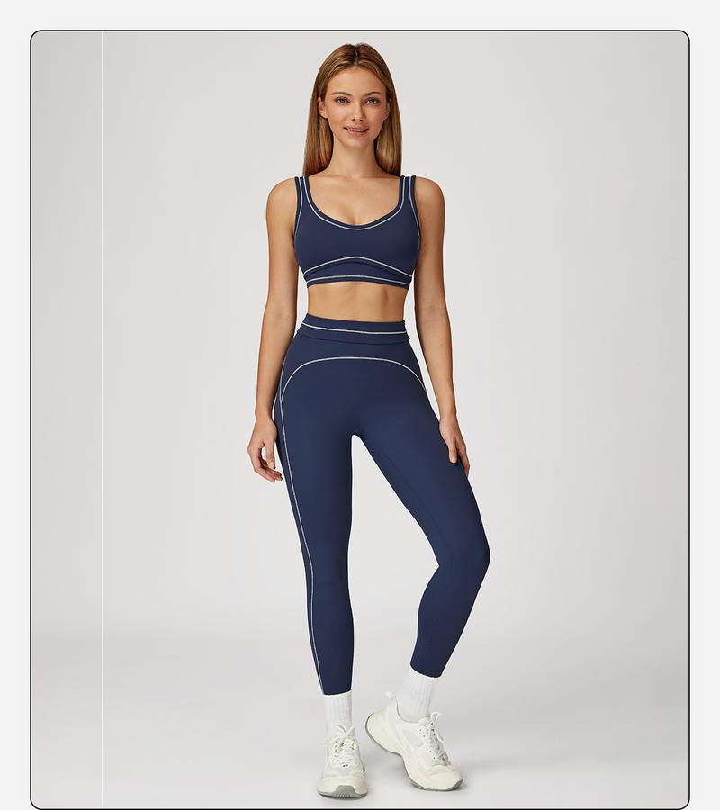 MFVIM Women's Two-Piece Sports Set, Comfortable Activewear for Fitness and Gym, Athletic Clothing for Everyday Use Summer Sportswear Yoga Bottoms Sporty Casual Seamless