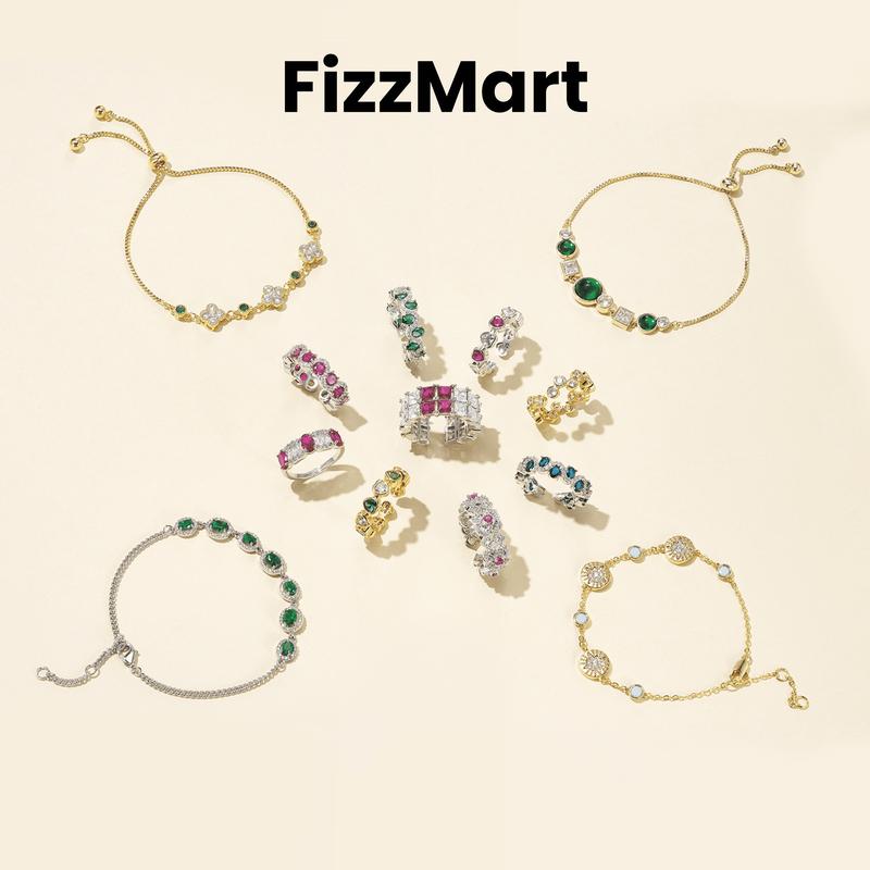 FizzMart Birthstone Jewelry Mystery Bath Bomb – Reveal Your Energy Gem in Ring, Earrings, Necklace or Bracelet | Relaxing and Self Love Gift for Her